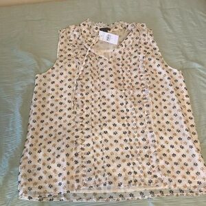 Ann Taylor floral shimmer blouse S